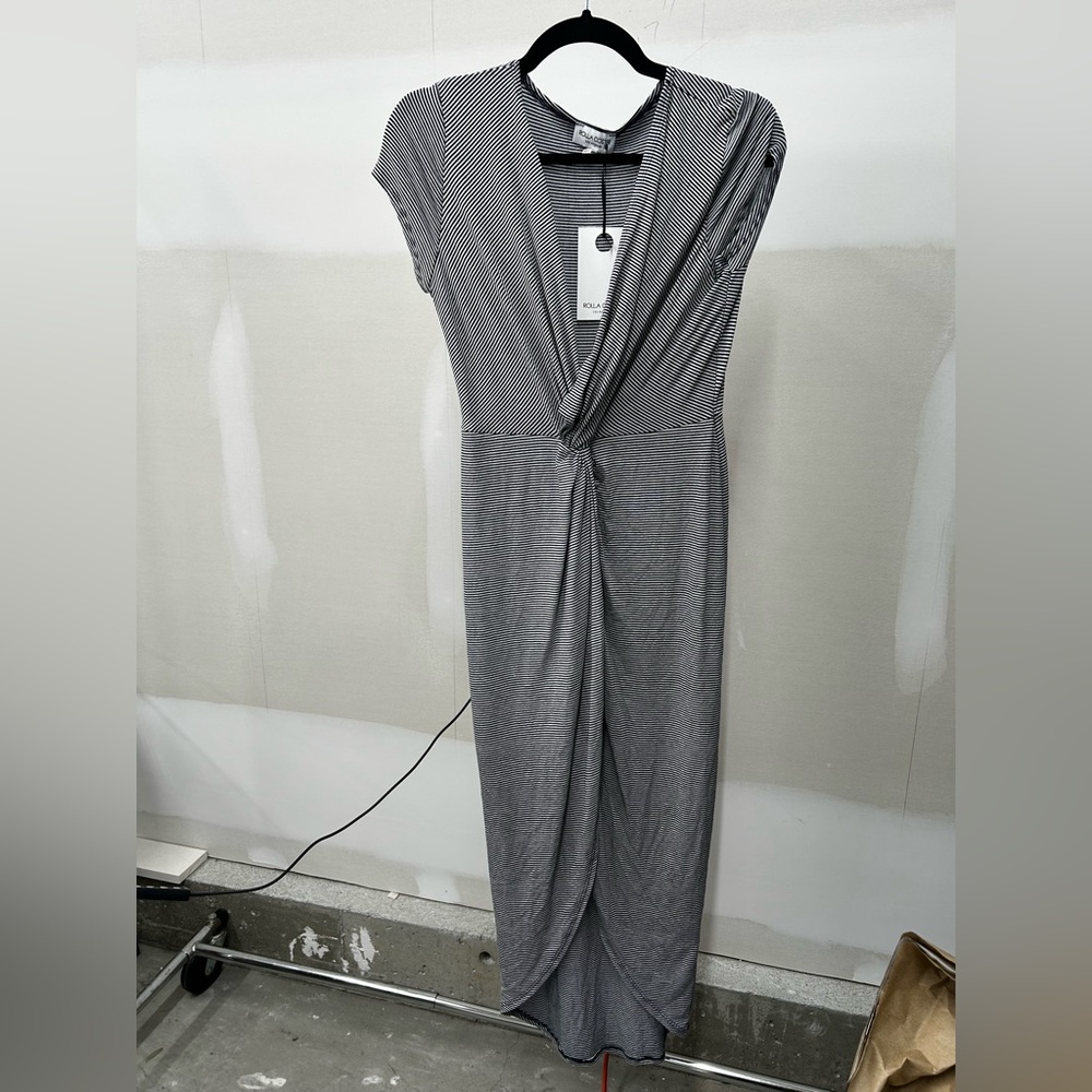 Rolla Coster Black and White Striped Knot Dress